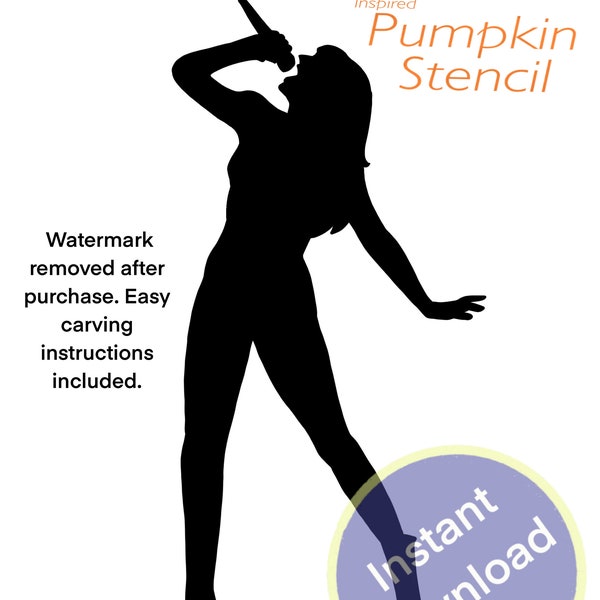 Taylor Swift Pumpkin Stencil Jack o Lantern Easy Instant Download  Printable Halloween Decor Decoration Eras Tour