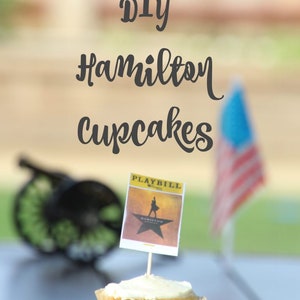 Hamilton Playbill Printable Cupcake Topper Instant Download