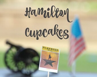 Hamilton Playbill Printable Cupcake Topper Instant Download