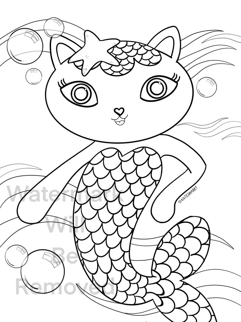 Gabby's Dollhouse set of THREE Coloring Pages Instant Download Activity Sheets Fan Art image 1