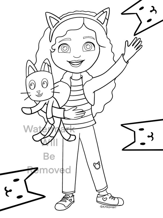 Gabby's Dollhouse Set of THREE Coloring Pages Instant Download Activity  Sheets Fan Art -  Canada