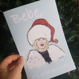 INSTANT DOWNLOAD Schitt&#39;s Creek Moira Rose Holiday Card &quot;Bebe, It&#39;s Cold Outside!&quot; printable