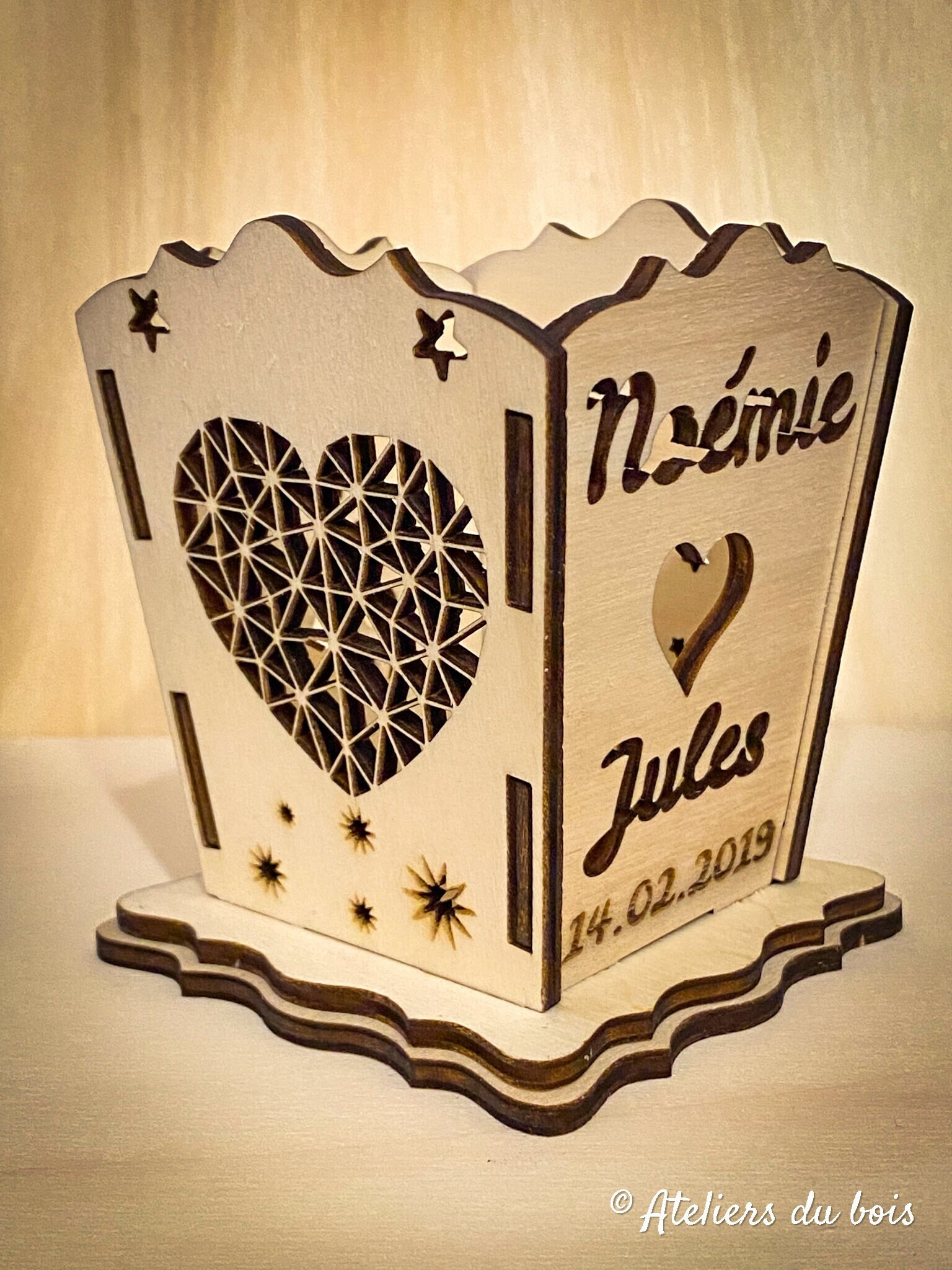 Photophore Personnalisé Saint-Valentin