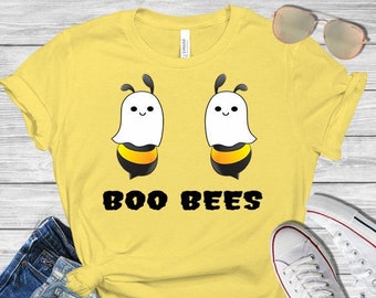 Boo Bees Halloween Shirt - Boo Bees Shirt - Bee Tshirt - Bee Lovers Gifts - Honeybee Tee - Halloween Gift - Ghost Tee - Halloween Tee, Bee T
