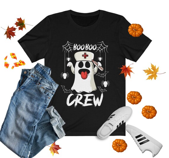 Nurse Boo Boo Crew Halloween T-shirt | Halloween Nurse Shirt, Ghost Shirt, Boo Boo Crew Shirt, Women's Halloween Shirt, Mens Halloween Shirt