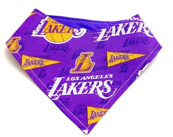 Los Angeles Lakers Dog Bandana, Lakers Dog Bandana, Sports Bandana, Basketball Dog Bandana, Snap Bandana, Los Angeles Lakers