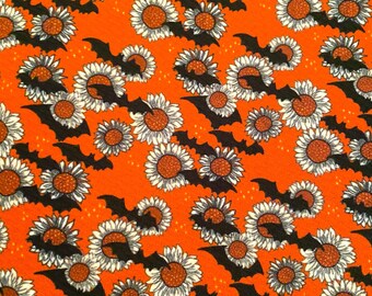 NEW - Black Bats & Sunflowers (bullet), Dog Bandana, Fall, Halloween, Pet Bandana, spooky, fall