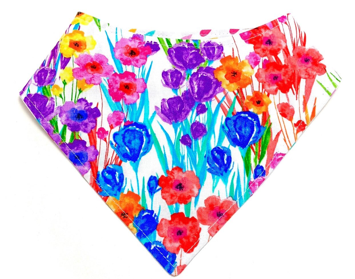 Watercolor Garden Floral Pet Bandanas Flower Dog Bandana Etsy