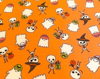 NEW - Mini Ghosts & Skeletons (bullet), Dog Bandana, Fall, Halloween, Pet Bandana, spooky, Boo, Scary, Kawaii