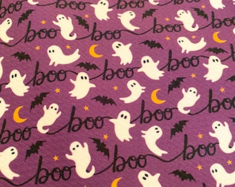 NEW - BOO (Purple)  (bullet), Dog Bandana, Fall, Halloween, Pet Bandana, bats, ghosts, spooky