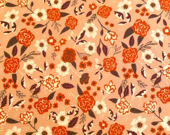 NEW - Fall Time Blooms (bullet), Dog Bandana, Fall, Roses, Snap Bandana, Pet Bandana, Fall Florals, Orange Roses, White Flowers