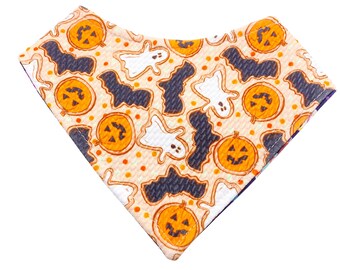 NEW - Halloween Cookies (bullet), Dog Bandana, Fall, Halloween, Pet Bandana, spooky, ghosts, pumpkins, bats