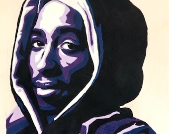 Tupac Monochromatic Canvas Print