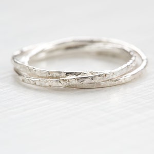 Handmade 925 Sterling Silver Triple Interlinked Ring