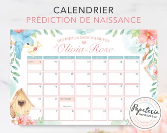 Shower De Bebe Calendrier Etsy