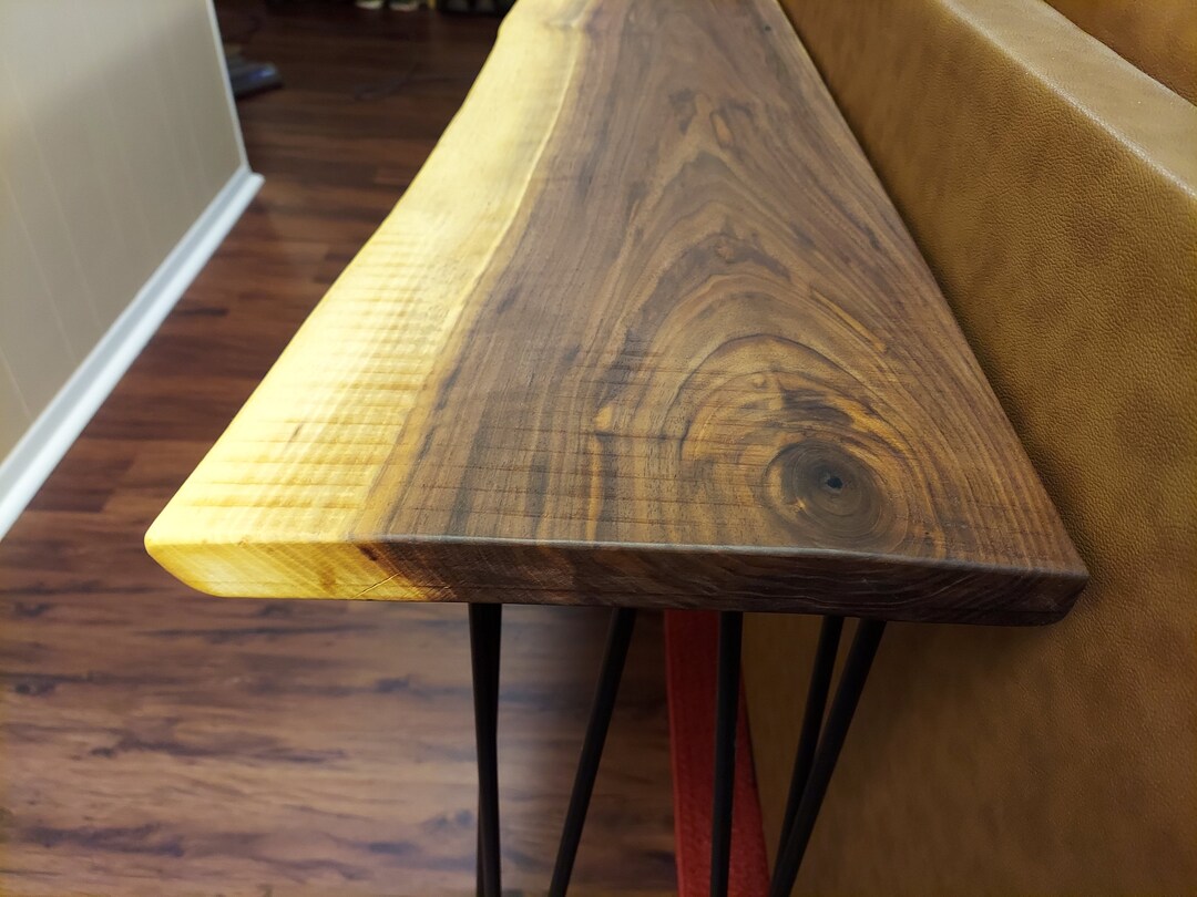 Live Edge Console Table - Large Walnut - Etsy