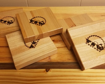 Large Maple Coaster Set