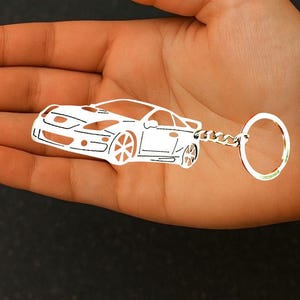Inspirado en el cupé deportivo retro (1999-2006) | Llavero de acero inoxidable | Regalo para el conductor
