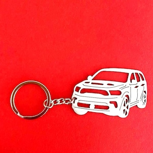 Llavero de coche personalizado Durango, llavero exclusivo de acero inoxidable, regalo de cumpleaños