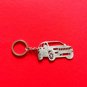 Llavero de coche personalizado Grand Cherokee, llavero exclusivo de acero inoxidable, regalo de cumpleaños