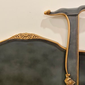 French full Bed Frame/ Chalk paint bed frame / Full Size Bed Frame / Wooden Bed Frame/ Antique Vintage Bed Frame