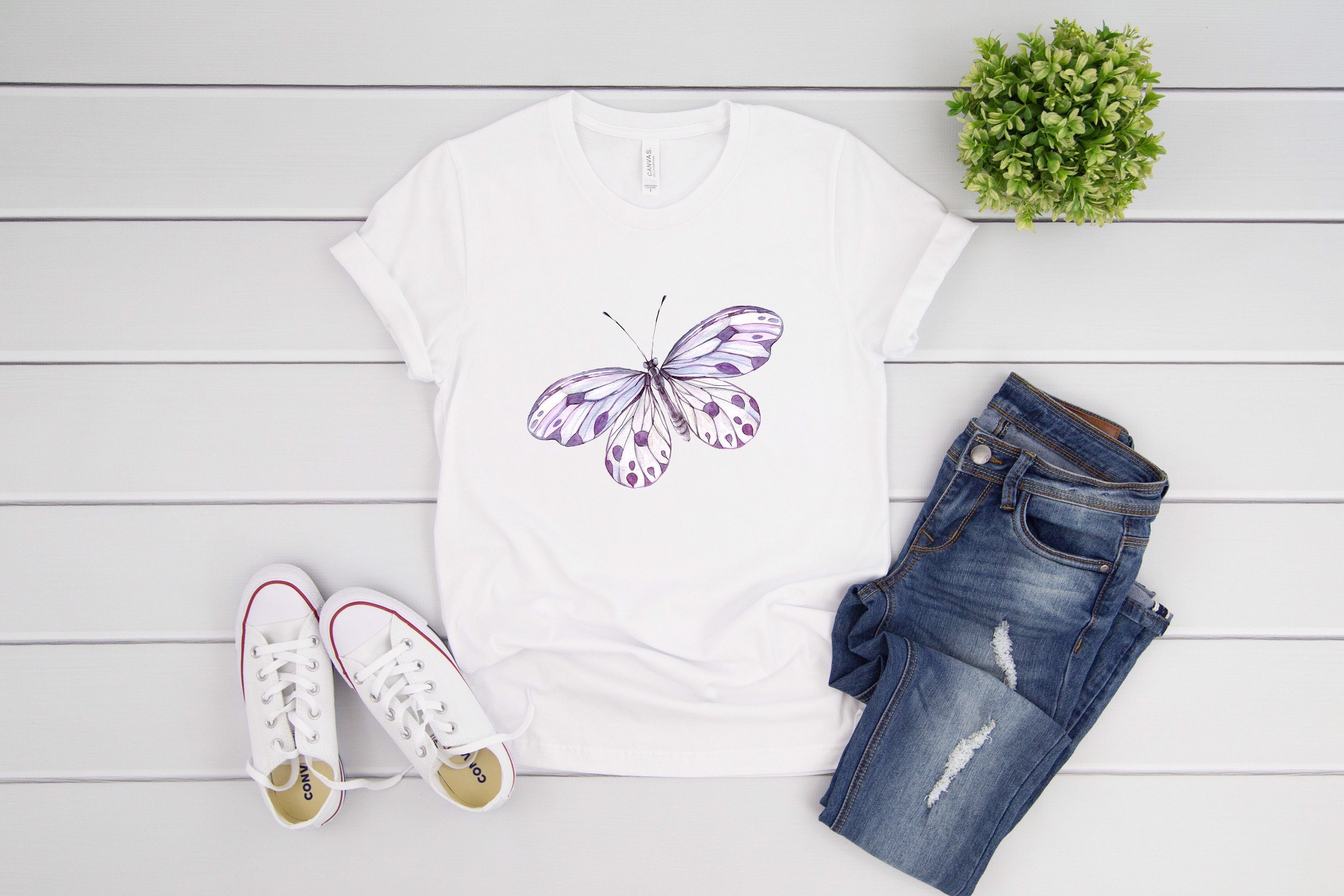 Butterfly Shirt Cute Butterfly ShirtAnimal Shirt Everyday | Etsy