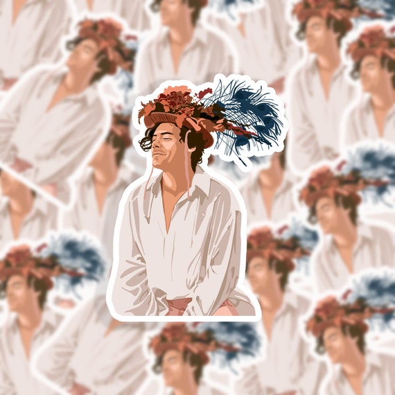 Harry Styles Flower Hat STICKER ONLY 