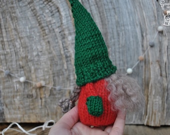 Gnome de Noël 7 », Gnome scandinave tricoté à la main, Elfe, Noël suédois, Noël de ferme moderne, Hygge, Tonttu, Nisse