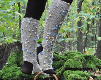 Flip flop socks, Yoga socks, Leg warmers womens, Knee high yoga socks, Ankle socks, Toeless socks, Hand knit, Legs warmers
