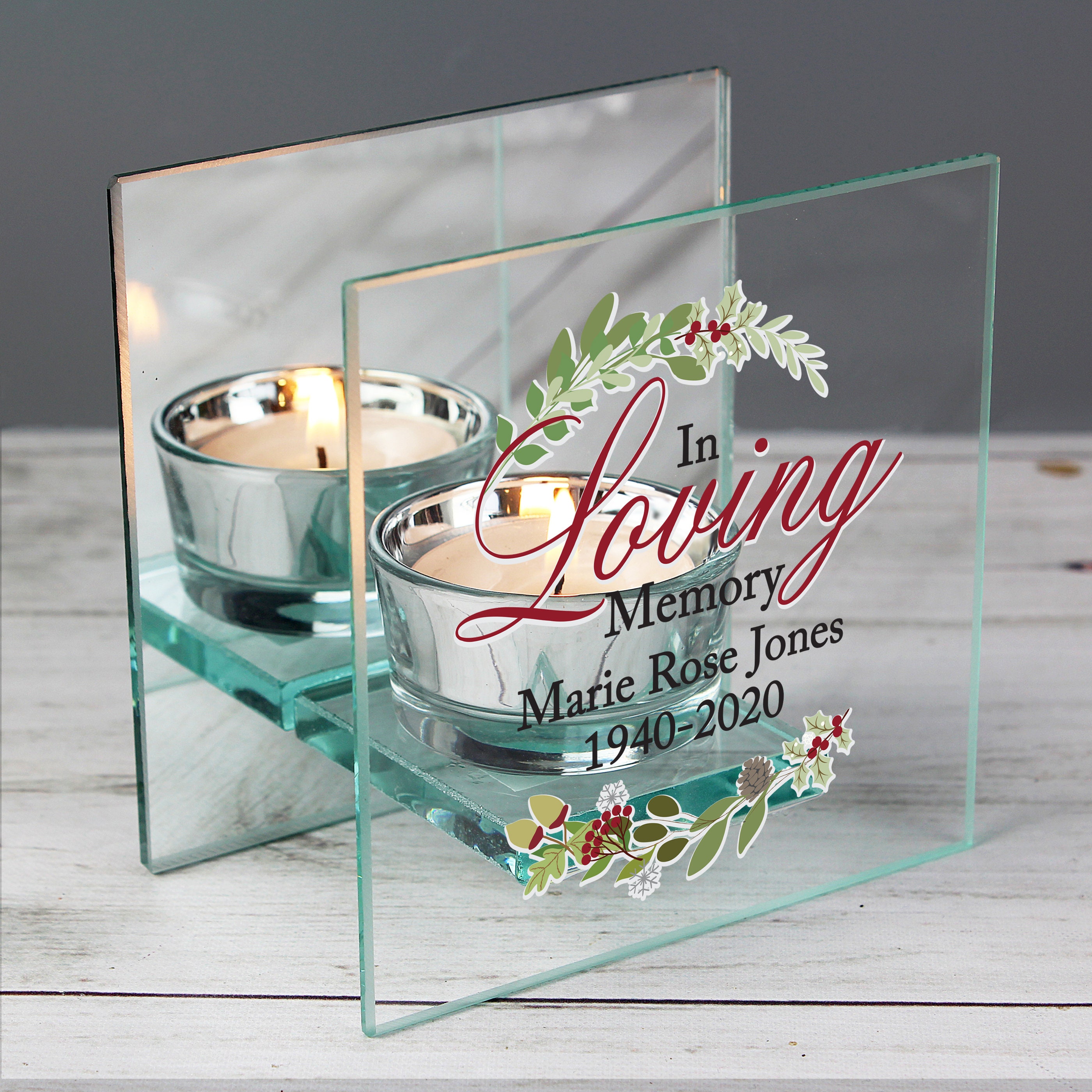 Personalised In Loving Memory Candle Holder Memorial Gift Etsy