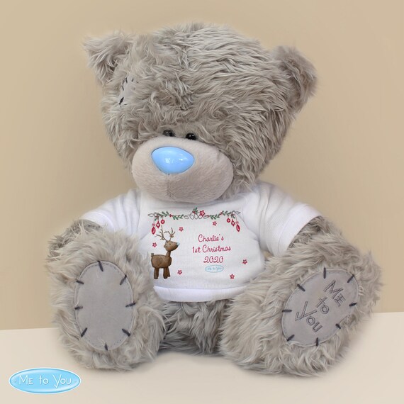 personalised 1st christmas teddy