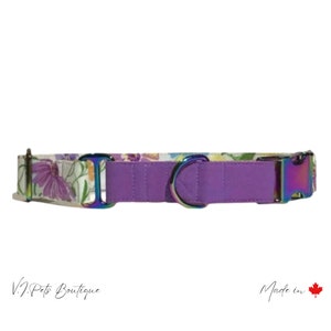 Two-Tone Wildflower Female Dog Collar | Girl Dog | Collier Chienne | Flowers | Floral | Fleur| 3/4&quot;-1&quot;