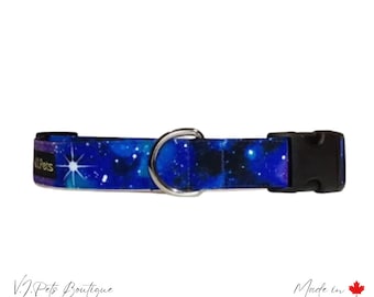 Universe Dog Collar -  Celestial Dog Collar | Puppy Collar | Collar with Stars | Gift for Dog Owner | 5/8"-1" | Best Dog Collar | Space