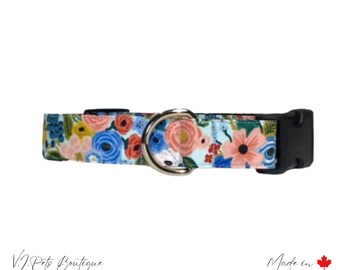 Garden Party Rifle Paper Co Dog Collar | Floral Collar | Flowers | Female Dog Collar |  Puppy Collar | Summer Collar