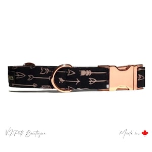 dog collar boy dog collar male dog collar black and gold dog collar arrow dog collar rose gold dog collar etsy's pick