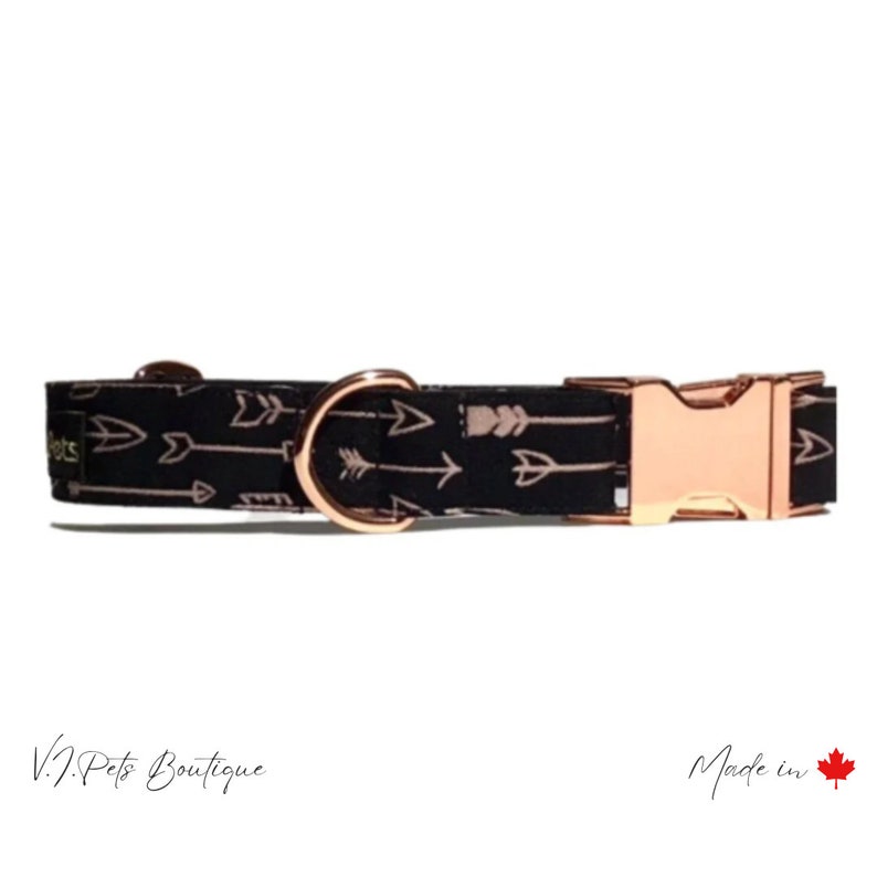 dog collar boy dog collar male dog collar black and gold dog collar arrow dog collar rose gold dog collar etsy's pick