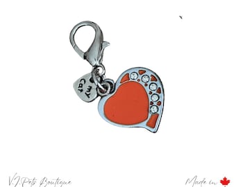 Cat Hearts Charm | Collar add-on | Kitten Charm | Hearts | I Love my Cat | Gift for Cat Owner