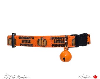 Pumpkin Cat Collar - Halloween Cat Collar | Cat Collar with Bell | Kitten Collar | Small - Large