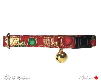 Christmas Ornament Cat Collar | Kitten Collar | Festive Cat Collar | Xmas Cat Collar | Holiday Cat Collar | Bell Included | Christmas Gift