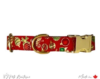 Christmas Ornaments Dog Collar | Christmas Charms | Xmas Dog Collar | Festive Dog Collar | Holiday Dog Collar | Winter Dog Collar | 5/8"-1"