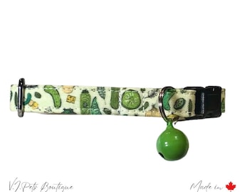Pickles Cat Collar | Funny Cat Collar | Kitten Collar | Cat Collar with Bell | Kitten | Christmas Gift for Cat Owner | Small-Large