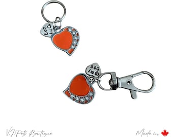 Dog Hearts Charm | Collar add-on | Puppy Charm | Hearts Charm | I Love my Dog Pendant | Gift for Dog Owner
