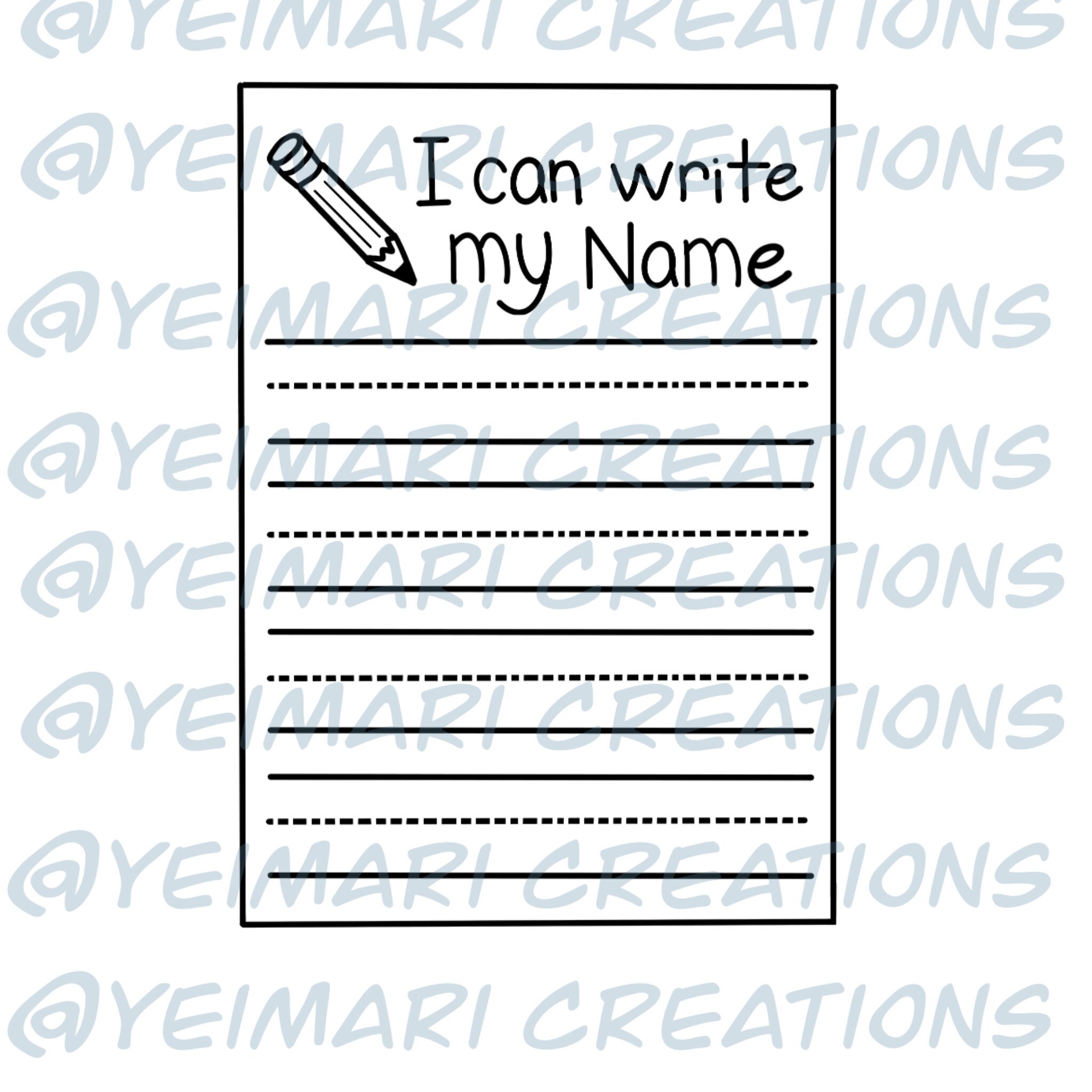 Back to School I Can Write My Name SVG & PNG - Etsy Back to school i can write my name svg & png - etsy
