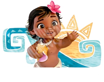 PNG, T-Shirt bébé Moana anniversaire fille Png fichier numérique, fichier numérique de transfert de fer