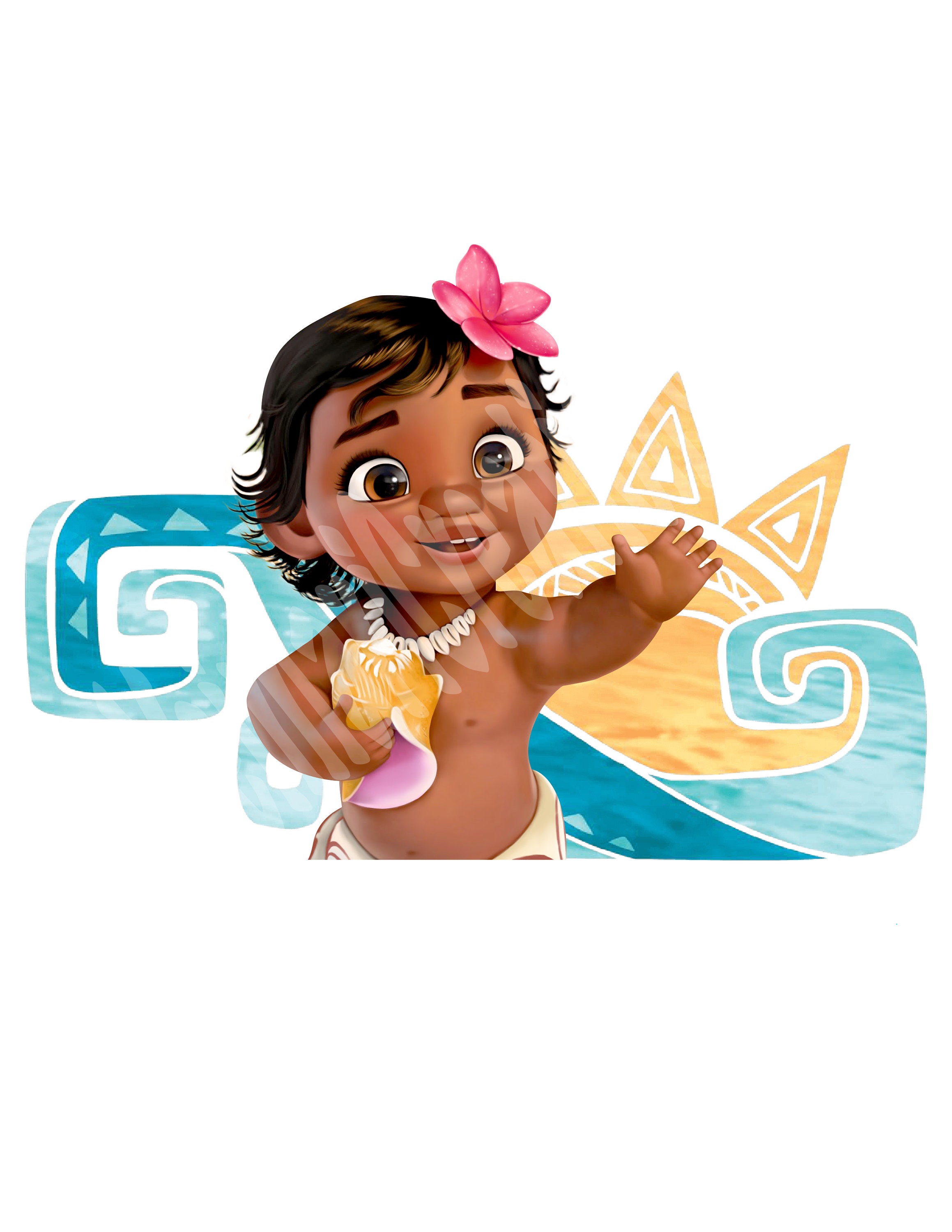 Png T Shirt Baby Moana Birthday Girl Png Digital File Iron Etsy Ireland