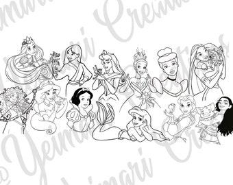 Princess coloring page png