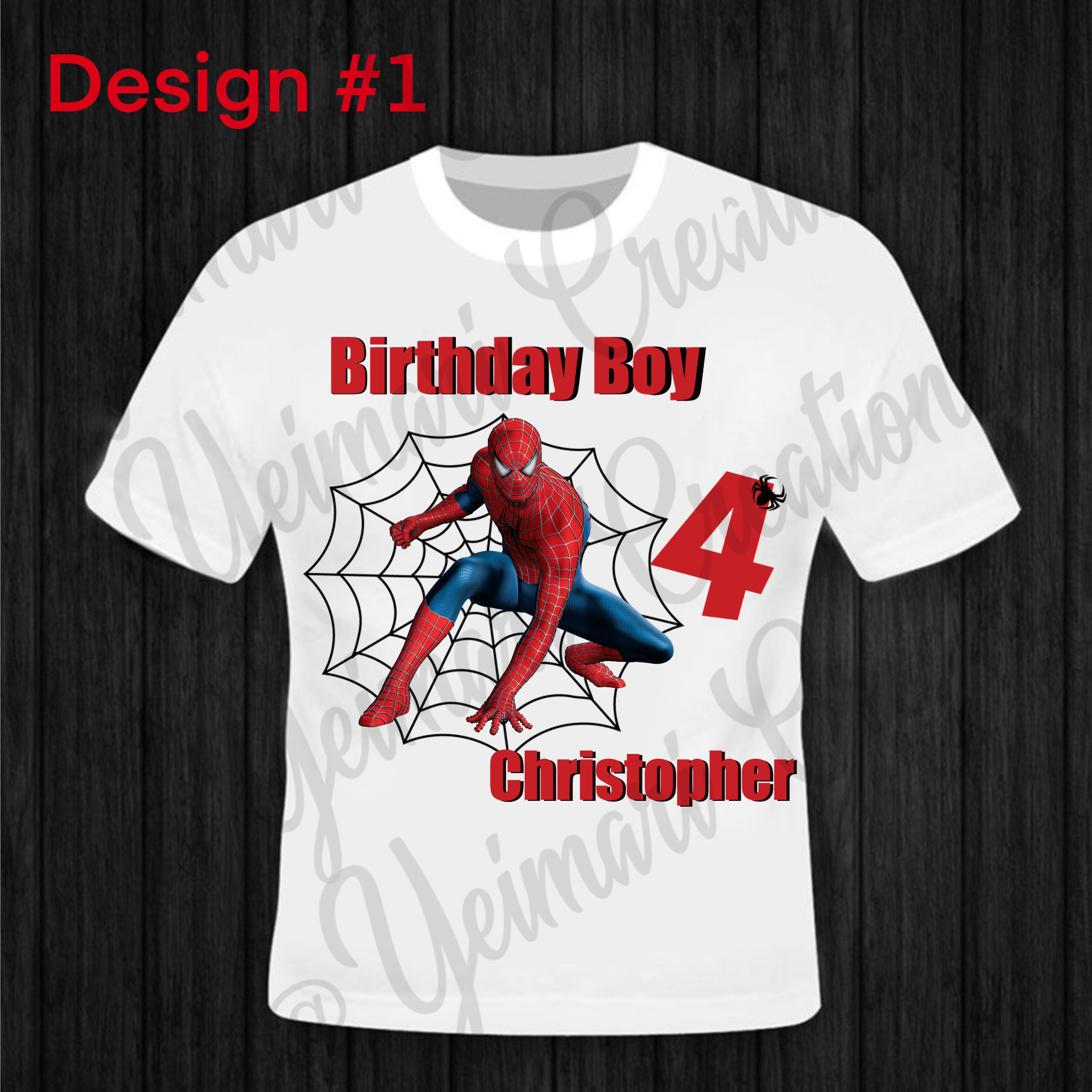 Personalized Birth Shirt Design, Spider-man Birthday Tshirt , Personalized  Name and Age digital Design - Etsy