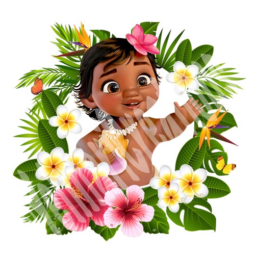 Png T Shirt Baby Moana Birthday Girl Png Digital File Iron Etsy New Zealand