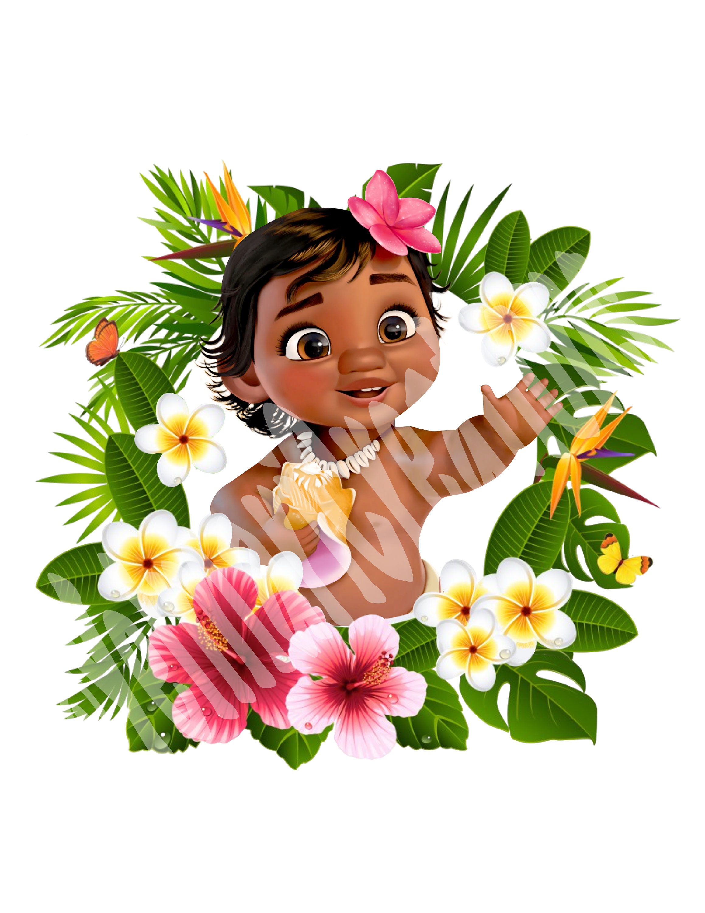 Png T Shirt Baby Moana Birthday Girl Png Digital File Iron Etsy Hong Kong