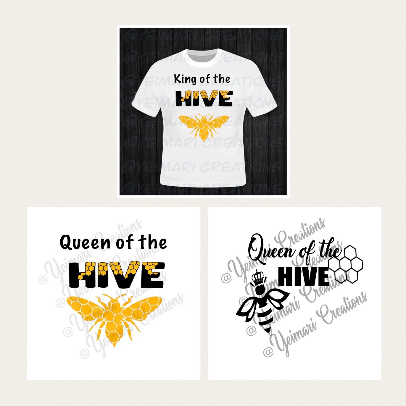 Download King Of The Hive Queen Of The Hive Svg Etsy
